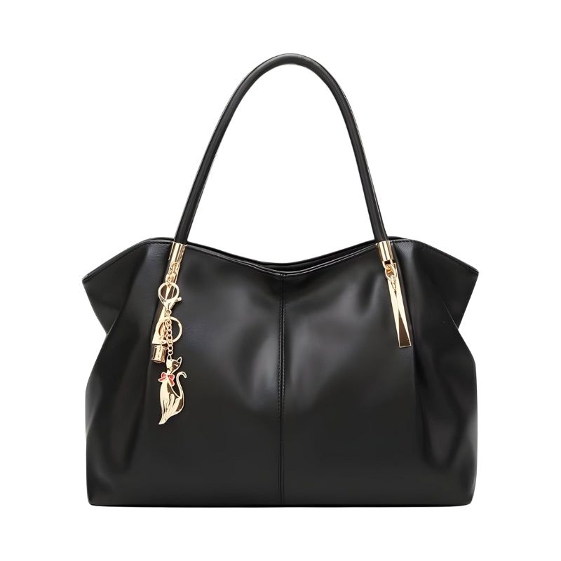 Elara – Moderne Håndtaske med Lynlåslukning og Dekorativt Element