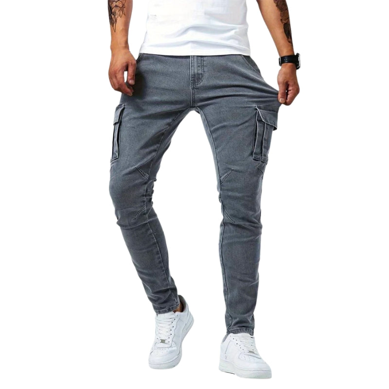 Ashton – Slim Fit Stretch Cargobukser med Flere Lommer