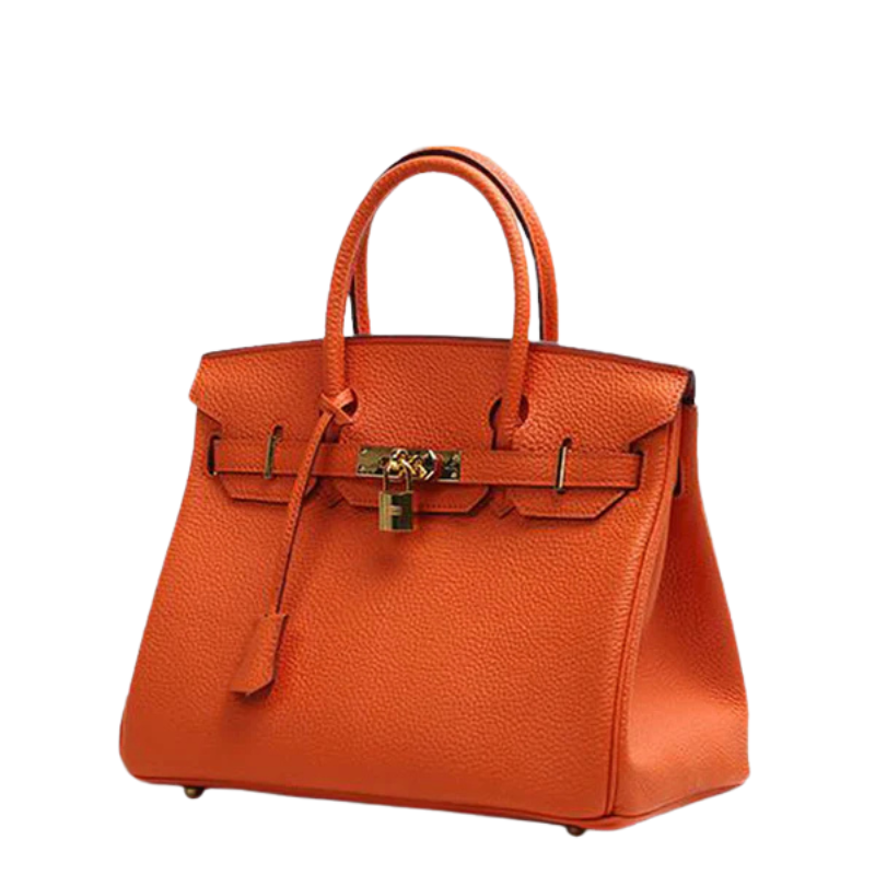 Brana – Struktureret Håndtaske med Syningsdetaljer og Toplåslukning