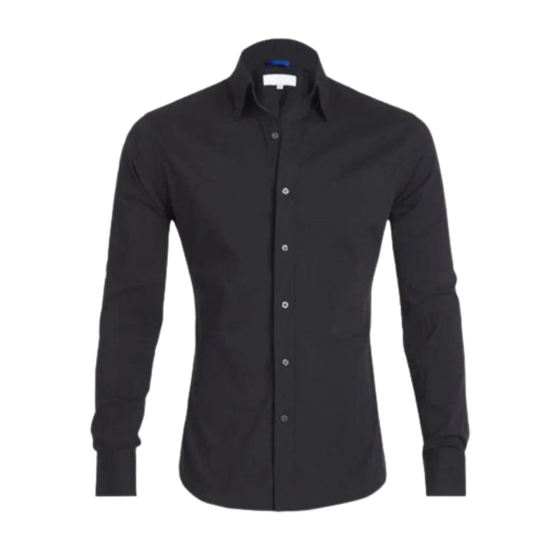 William - Skjorte med lange ærmer skjult lynlåslukning og klassisk krave