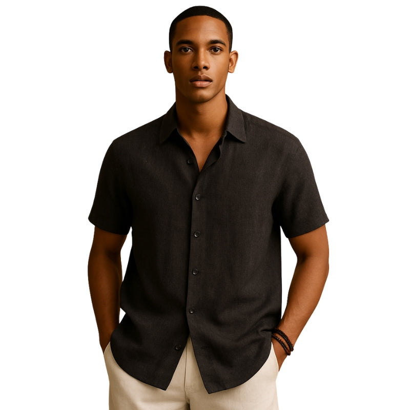 Ethan – Knappet Skjorte med Korte Ærmer