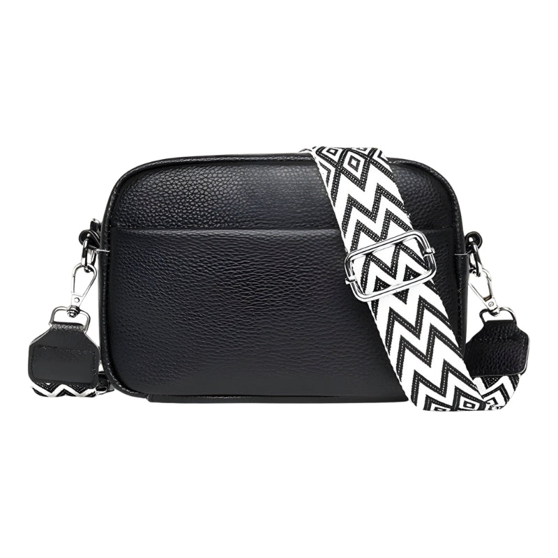 Maria – Skuldertaske med Lynlås og Justerbar Rem