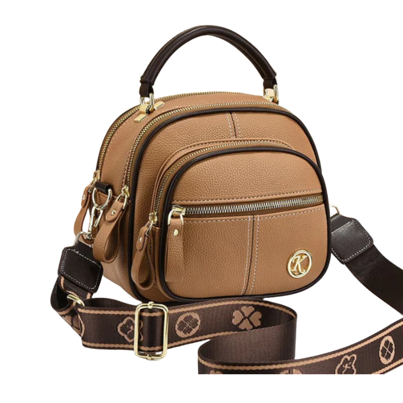 Eliana – Praktisk Håndtaske med Skulderrem og Flere Lynlåslommer