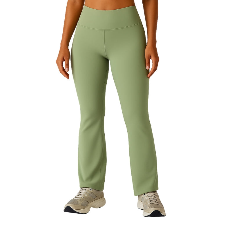 Clara – Højtaljede Bukser med Vide Ben og Elastisk Talje