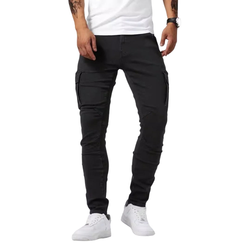Ashton – Slim Fit Stretch Cargobukser med Flere Lommer