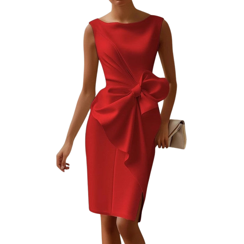 Alina – Mouwloze midi jurk met losse pasvorm voor een dagelijkse stij