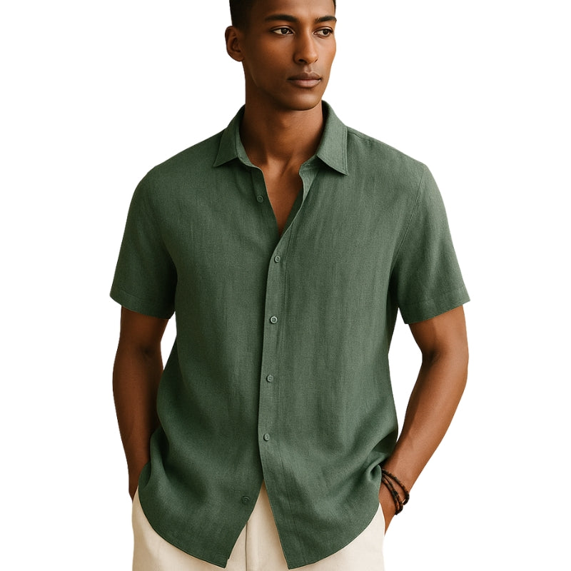 Ethan – Knappet Skjorte med Korte Ærmer