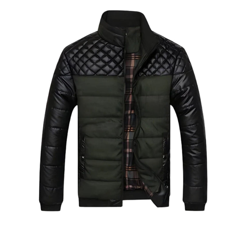 Sebastian – Quiltet Polstret Bomberjakke med Lynlåslukning og Lange Ærmer