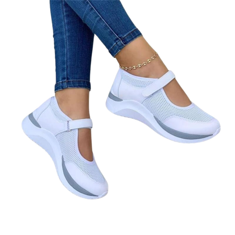 Daisy - Åndbare Sneakers med Rund Tå og Justerbar Velcro Rem