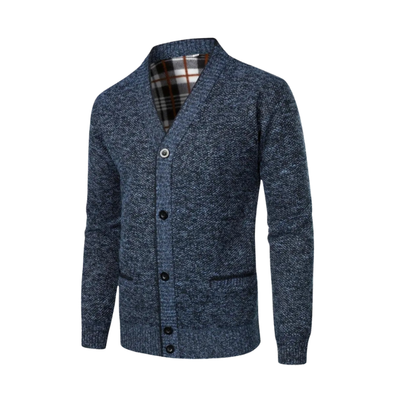 Jonathan – Langærmet cardigan med V hals knapper og lommer