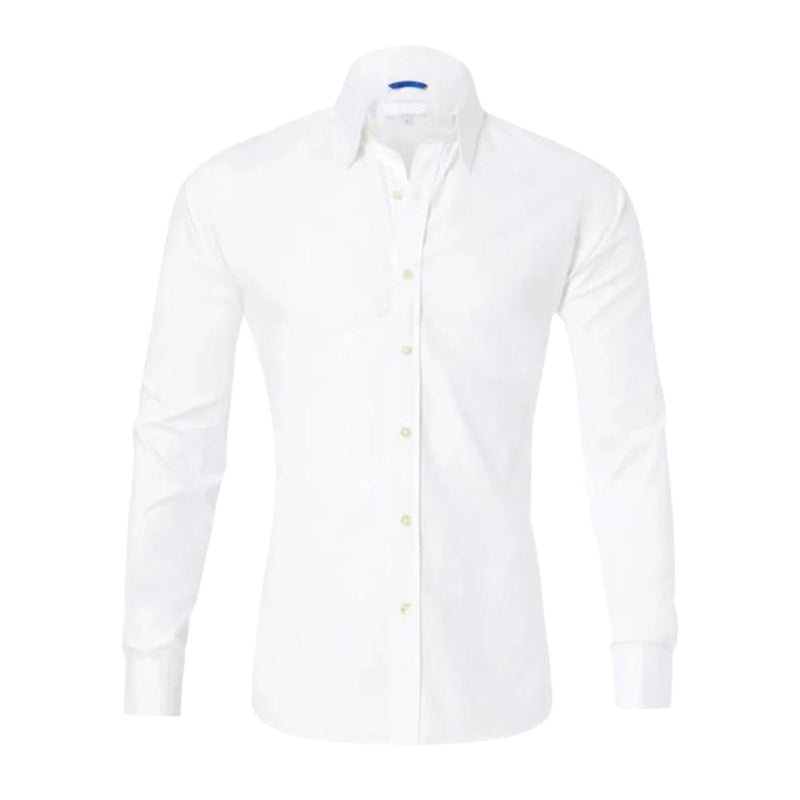 William - Skjorte med lange ærmer skjult lynlåslukning og klassisk krave