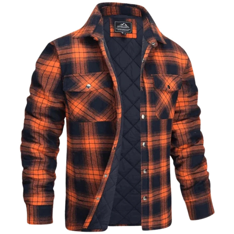 Gabriel – Moderne Tjekket Jakke med Knaplukning