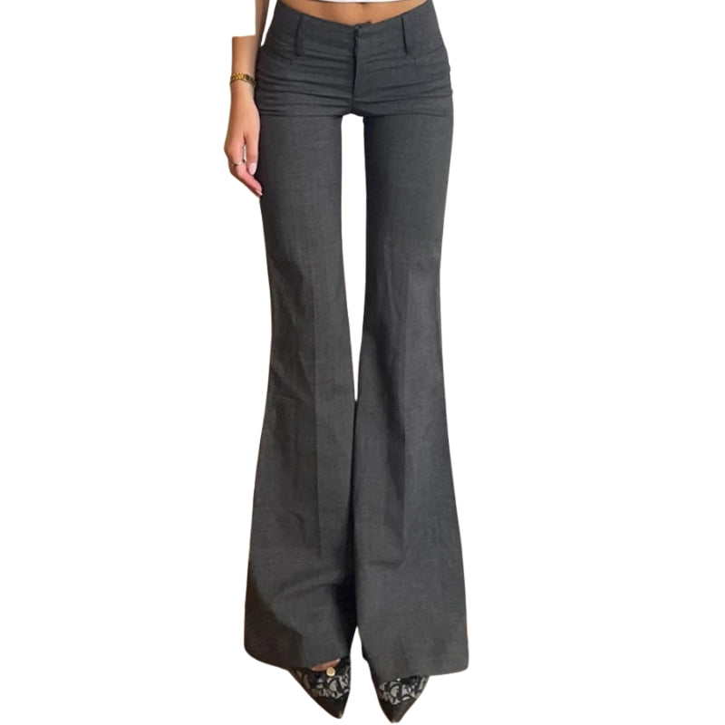 Caroline – Højtaljede Udstillede Bukser med Vide Ben