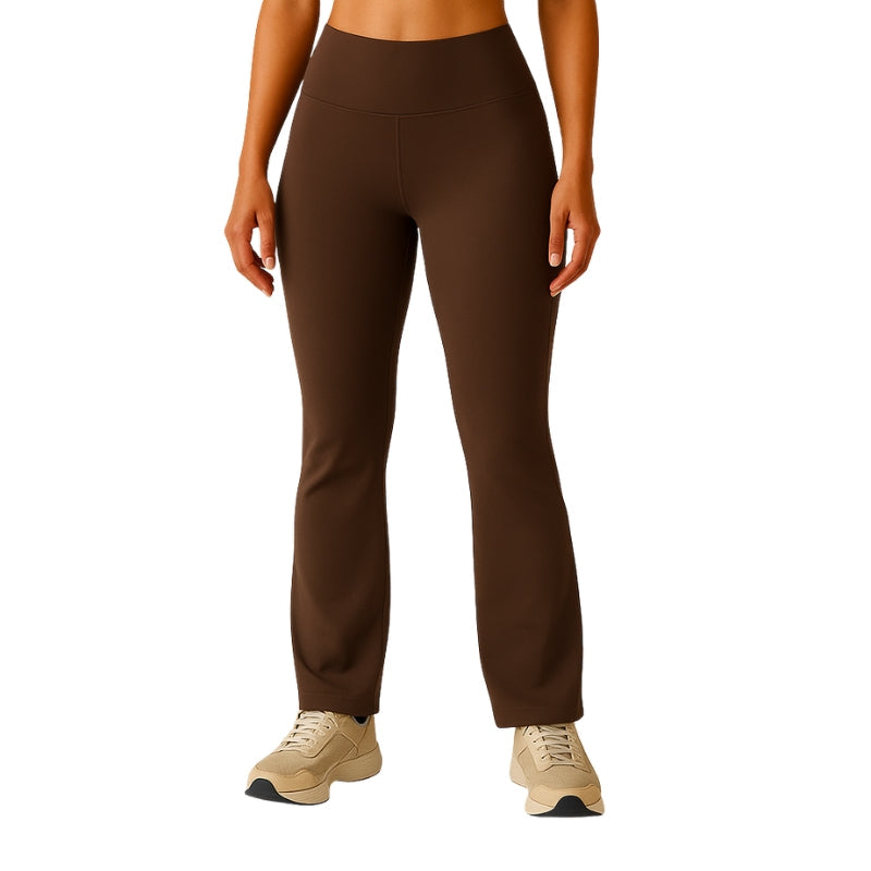 Clara – Højtaljede Bukser med Vide Ben og Elastisk Talje