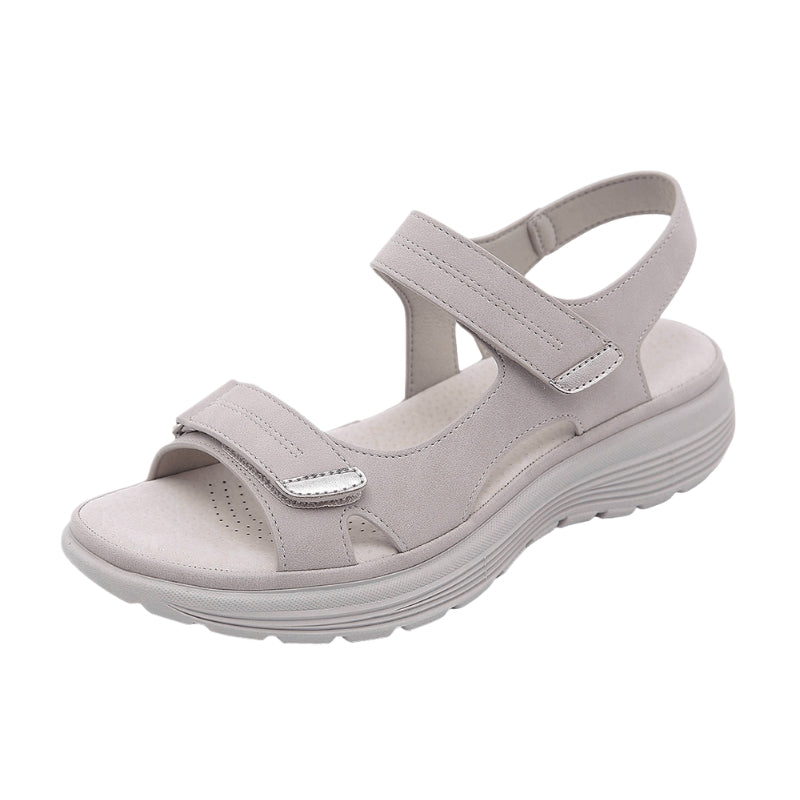 Evelyn - Sandaler med Åben Tå og Justerbare Velcrostropper