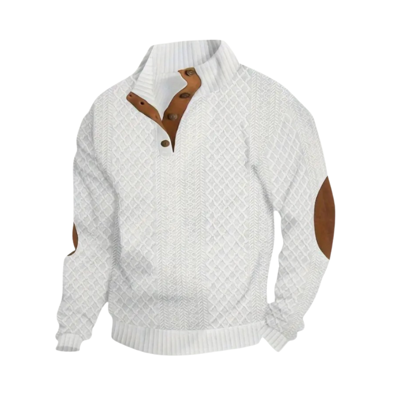 Joshua – Langærmet strikket knap-op trøje