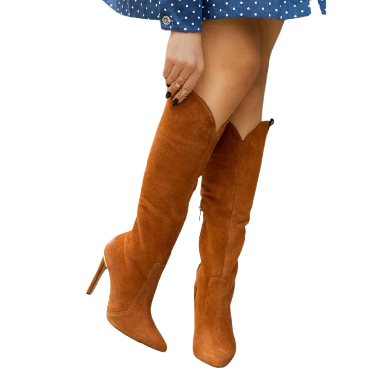 Selene – Stilfulde Højhælede Støvler med Sidelukning og Skridsikker Sål