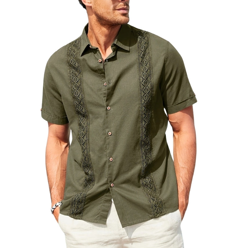 Aiden – Korte Ærmer Skjorte med Klassisk Krave og Knapper