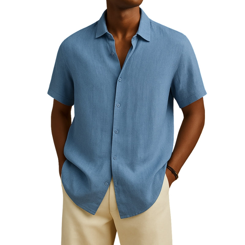 Ethan – Knappet Skjorte med Korte Ærmer