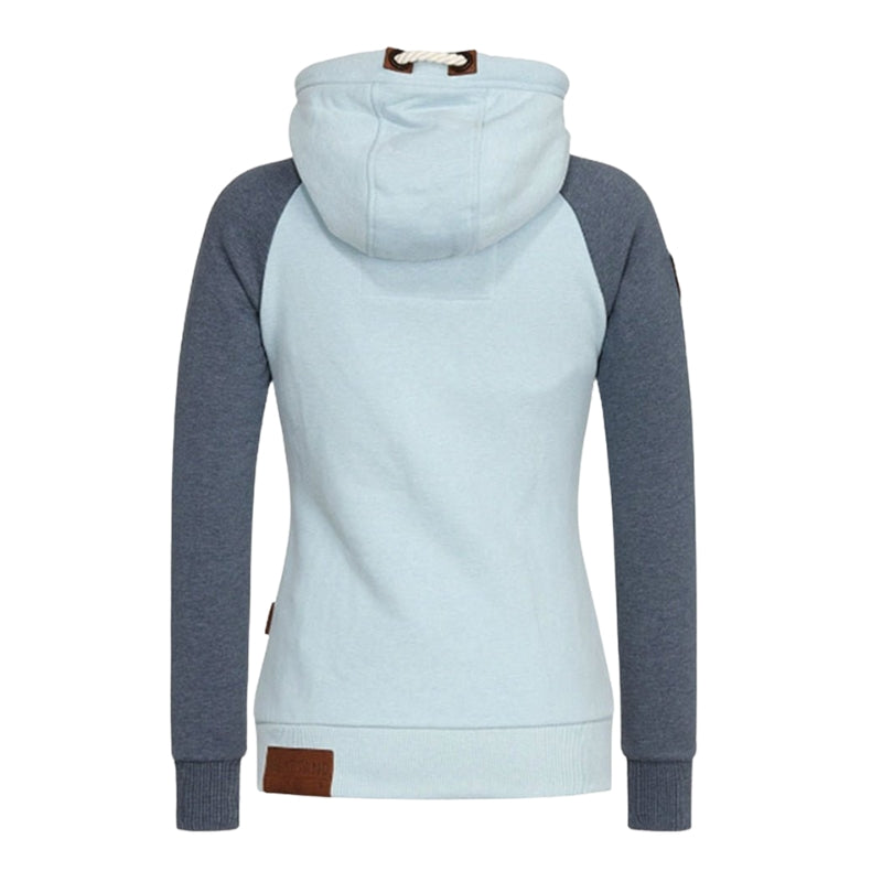 Sofia – Hoodie med Lynlås og Justerbar Hætte i Afslappet Pasform