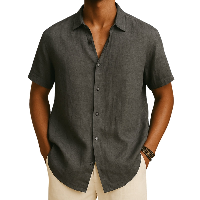 Ethan – Knappet Skjorte med Korte Ærmer