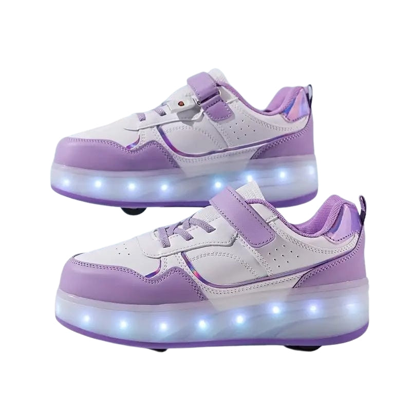 GlowRush – LED rulleskøjte Sneakers med Indtrækkelige Hjul til Aktive Børn