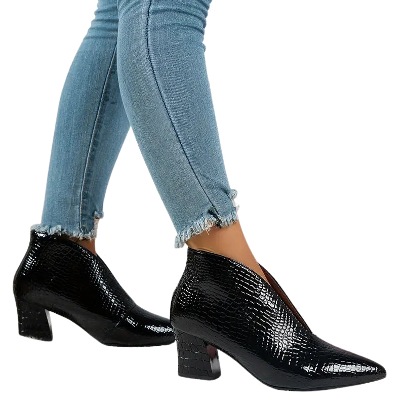 Fiona – Moderne ankelstøvler med blokhæle