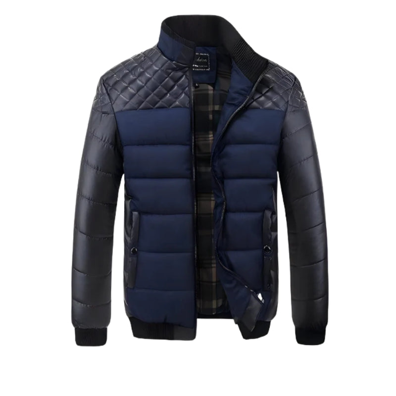 Sebastian – Quiltet Polstret Bomberjakke med Lynlåslukning og Lange Ærmer