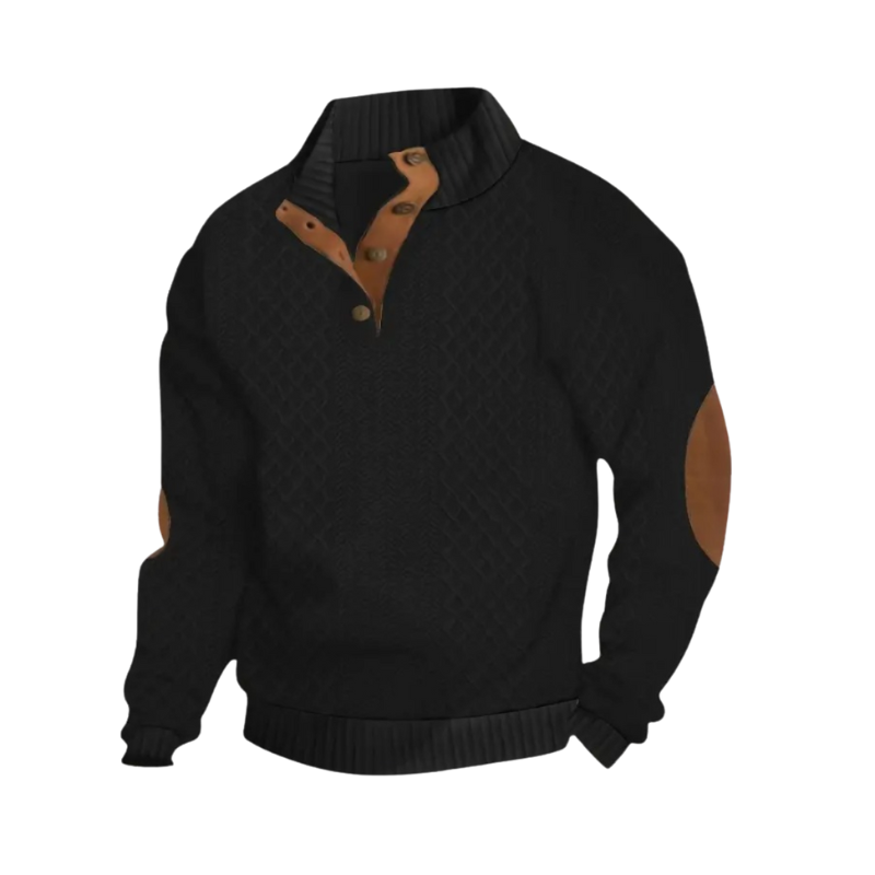 Joshua – Langærmet strikket knap-op trøje