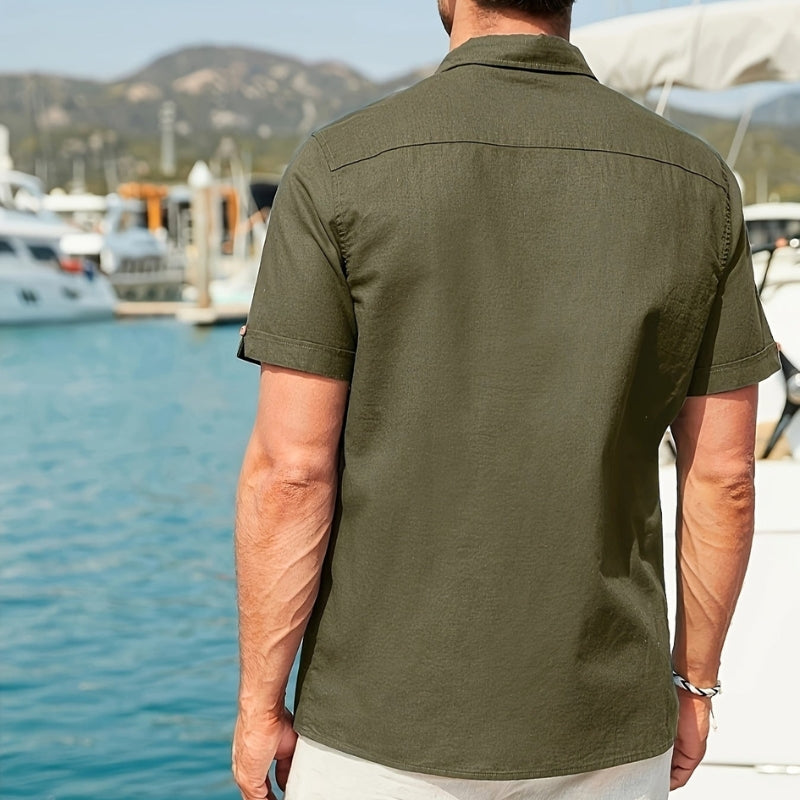 Aiden – Korte Ærmer Skjorte med Klassisk Krave og Knapper