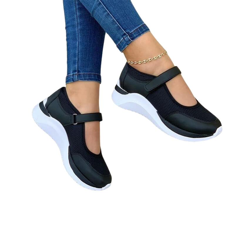 Daisy - Åndbare Sneakers med Rund Tå og Justerbar Velcro Rem