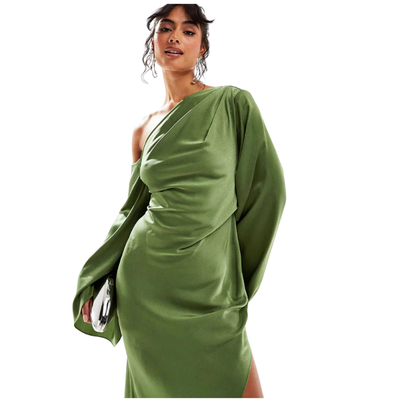 Juliette – Lang kjole med klokkeærmer og slids i siden