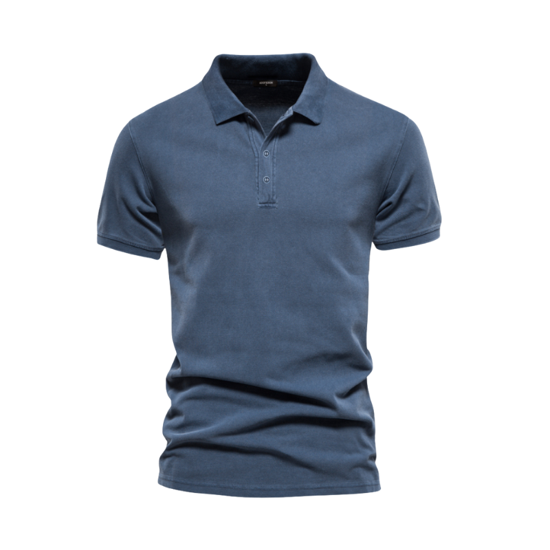 Edward – Kortærmet Polo med Klassisk Nedslået Krave