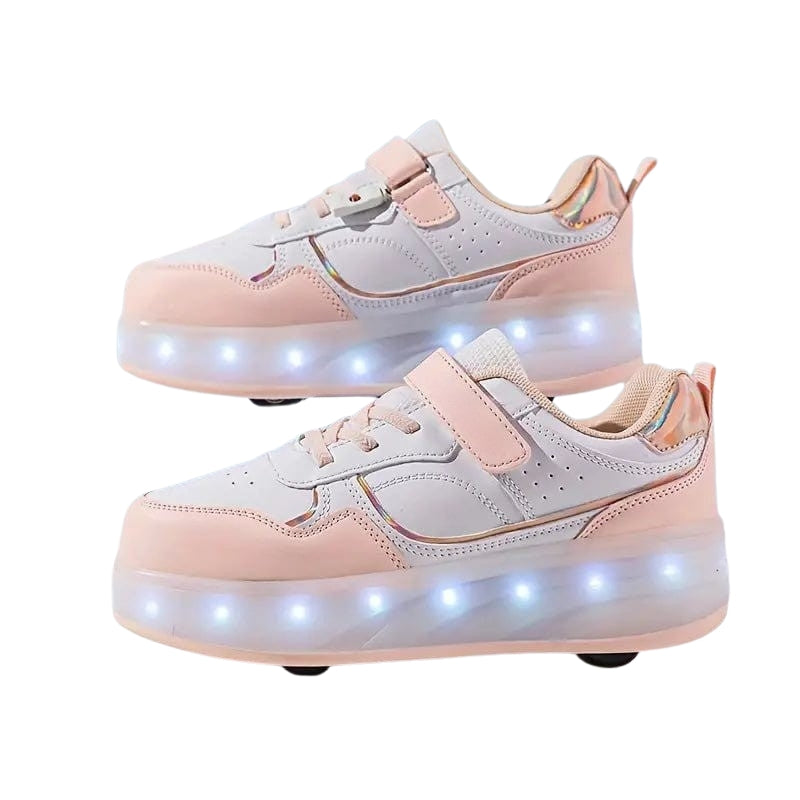 GlowRush – LED rulleskøjte Sneakers med Indtrækkelige Hjul til Aktive Børn