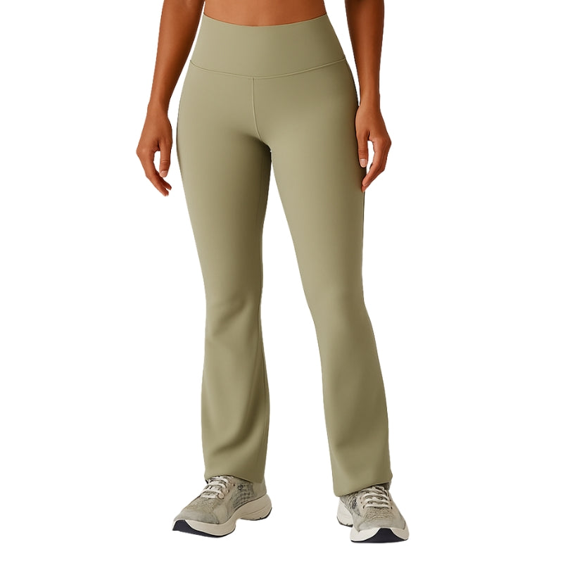 Clara – Højtaljede Bukser med Vide Ben og Elastisk Talje