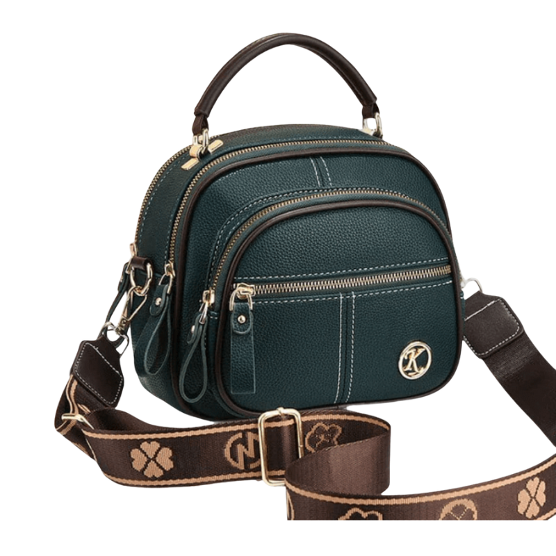 Eliana – Praktisk Håndtaske med Skulderrem og Flere Lynlåslommer