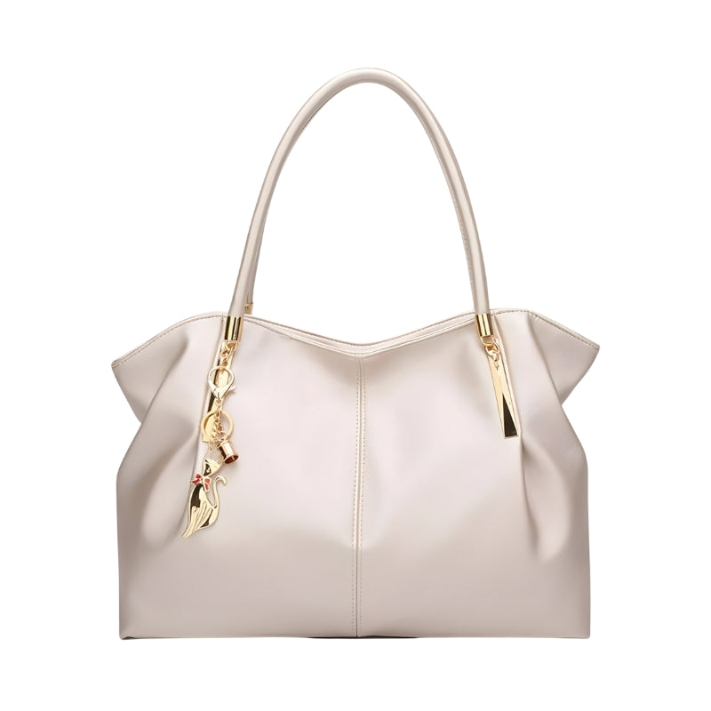 Elara – Moderne Håndtaske med Lynlåslukning og Dekorativt Element