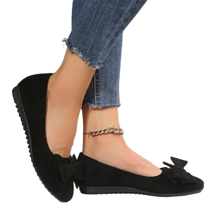 Quinn - Moderne Flats med Rund Tå og Sløjfe Detalje