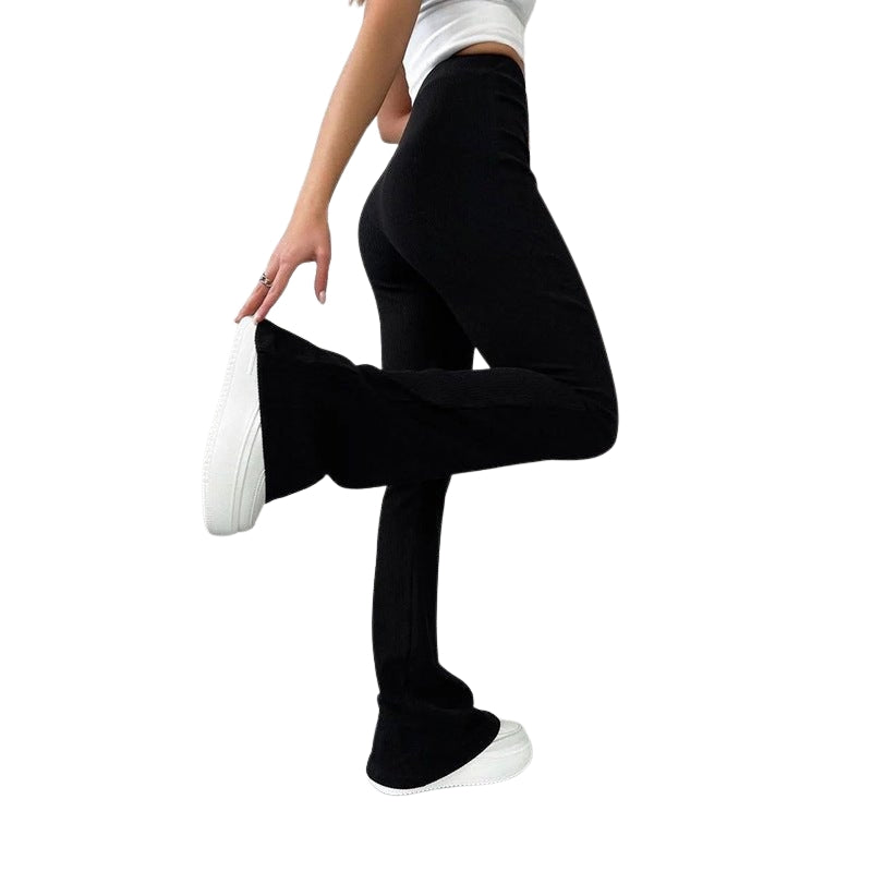 Bethany – Højtaljede Udstillede Bukser med Ribbede Detaljer