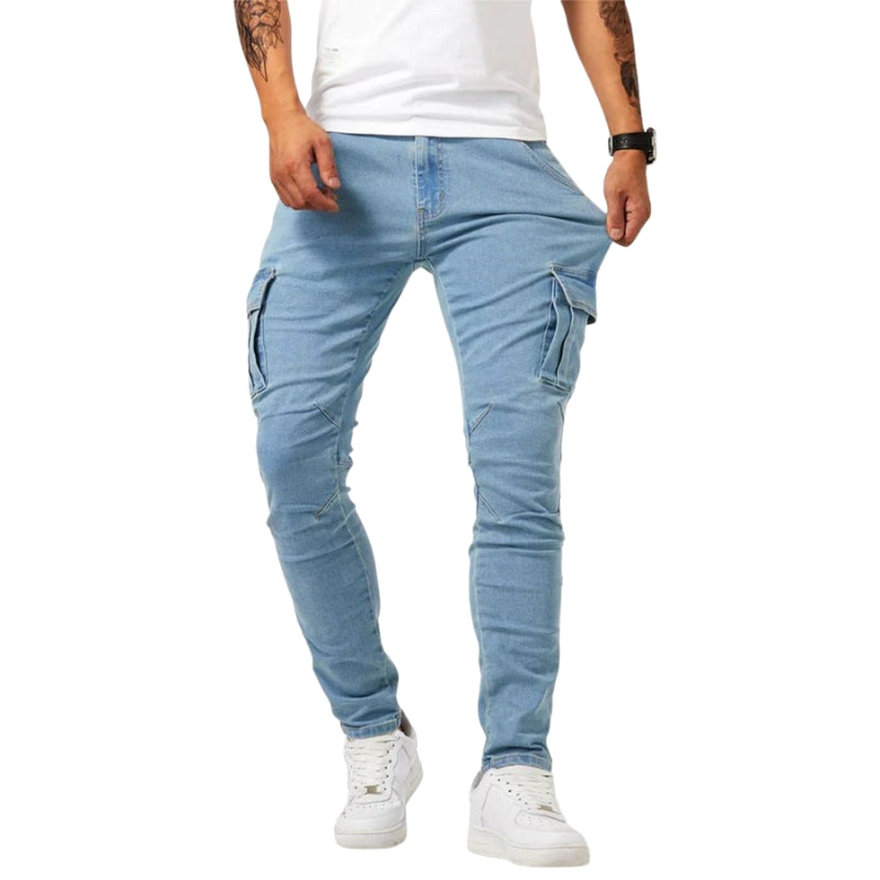 Ashton – Slim Fit Stretch Cargobukser med Flere Lommer