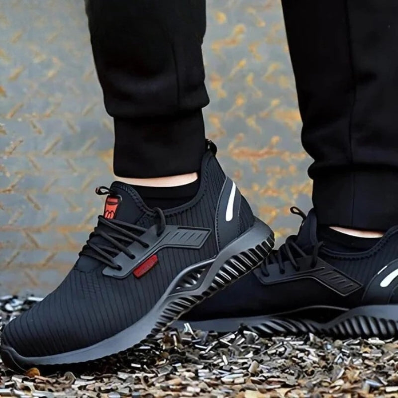 William – Holdbare Sneakers med Stål tå og Snørelukning