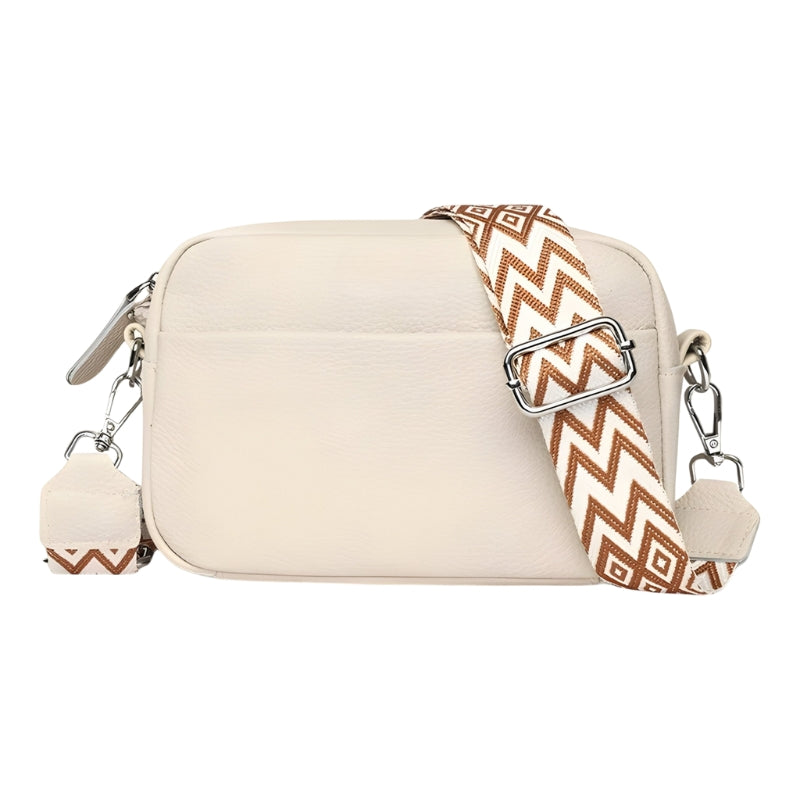 Maria – Skuldertaske med Lynlås og Justerbar Rem