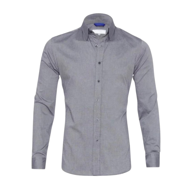 William - Skjorte med lange ærmer skjult lynlåslukning og klassisk krave