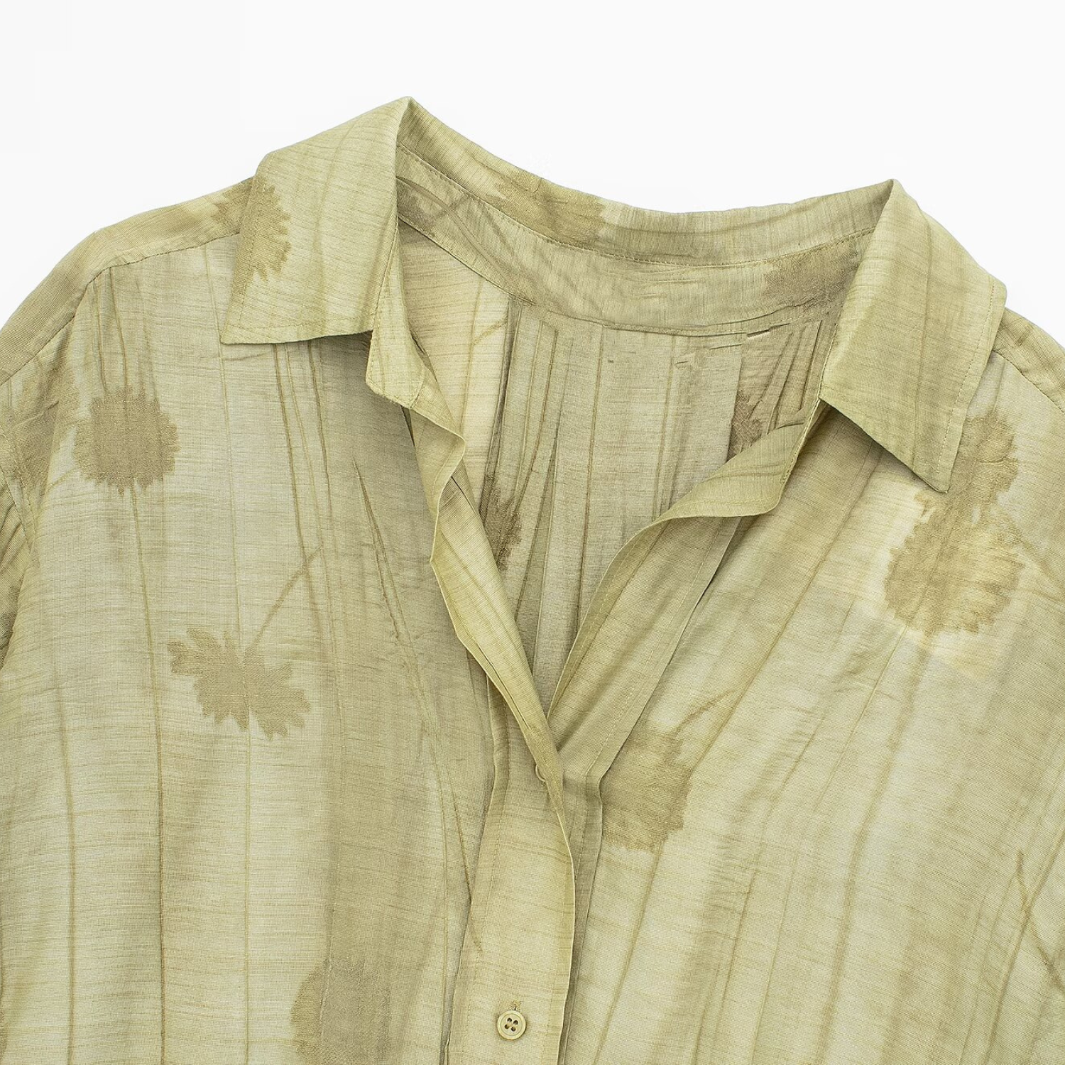 Ida | Sæt med Printet Skjorte og Bukser – Langærmet Skjorte med Revers og Højtaljede Bukser