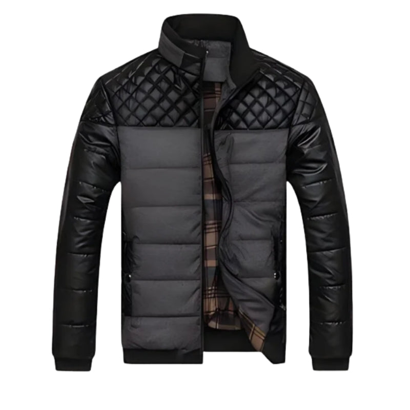 Sebastian – Quiltet Polstret Bomberjakke med Lynlåslukning og Lange Ærmer