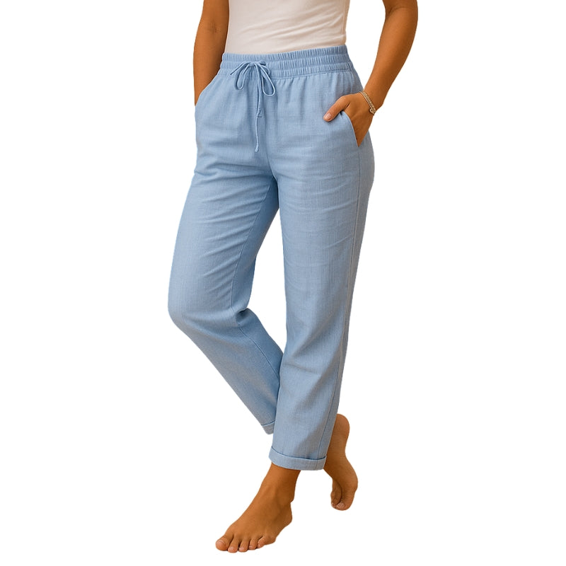 Ezra – Letvægtsbukser med Elastisk Talje og Funktionelle Lommer