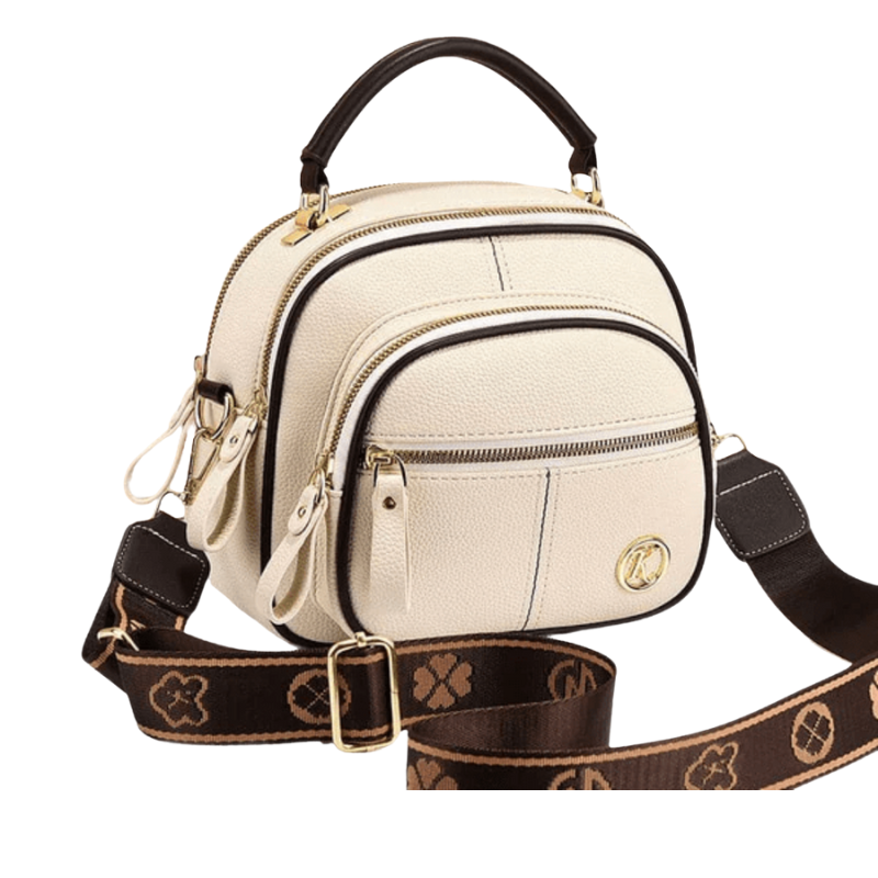 Eliana – Praktisk Håndtaske med Skulderrem og Flere Lynlåslommer