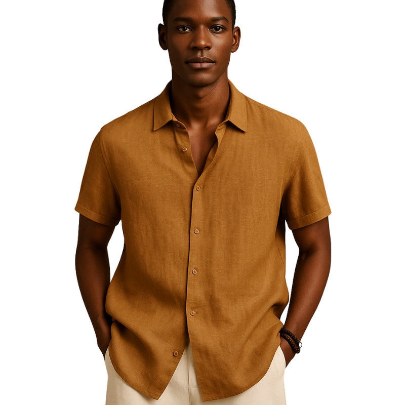 Ethan – Knappet Skjorte med Korte Ærmer