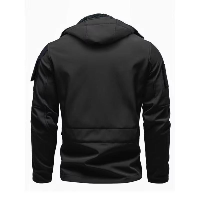 Thomas – Tactical Hooded Jacket med Flere Lommer og Lynlås