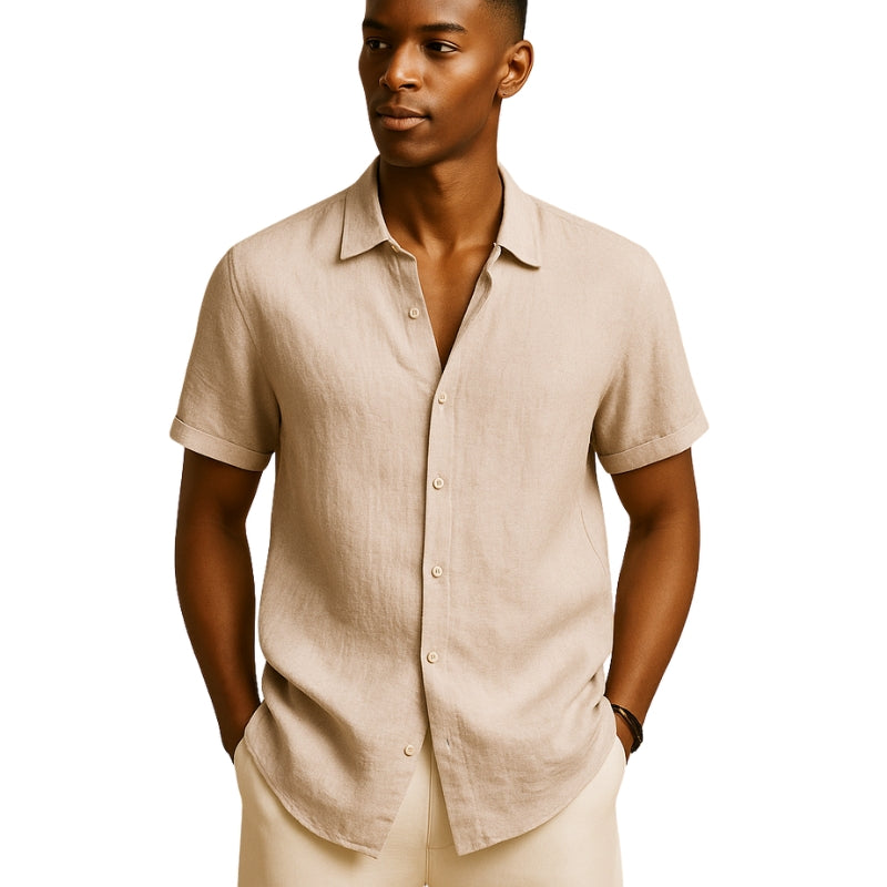 Ethan – Knappet Skjorte med Korte Ærmer